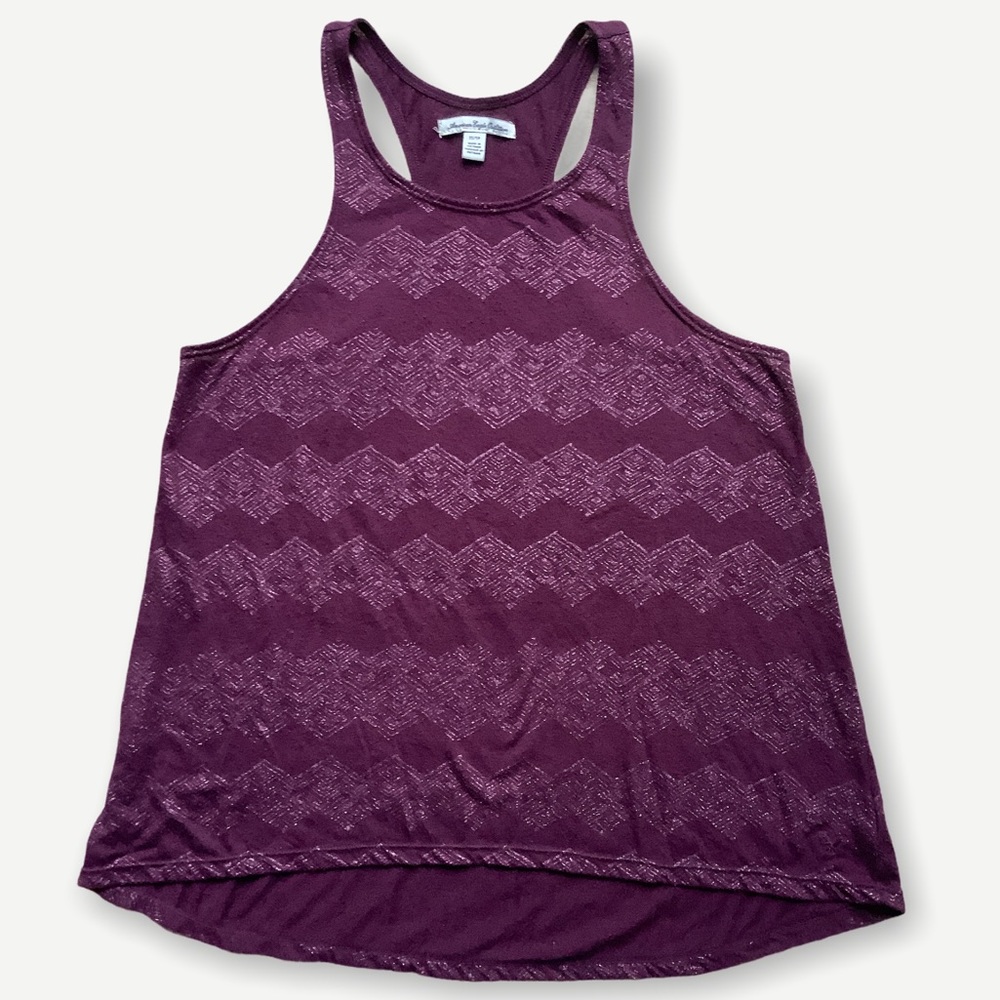 American Eagle Racer back Shimmery Tank Top Sz XS